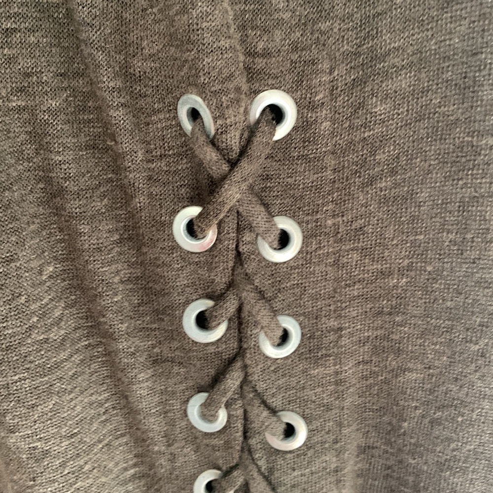 IRO Karossi Lace Up Dress Scoop Neck Tank Midi Burnout Jersey Linen ,Small, NWT - Picture 7 of 10
